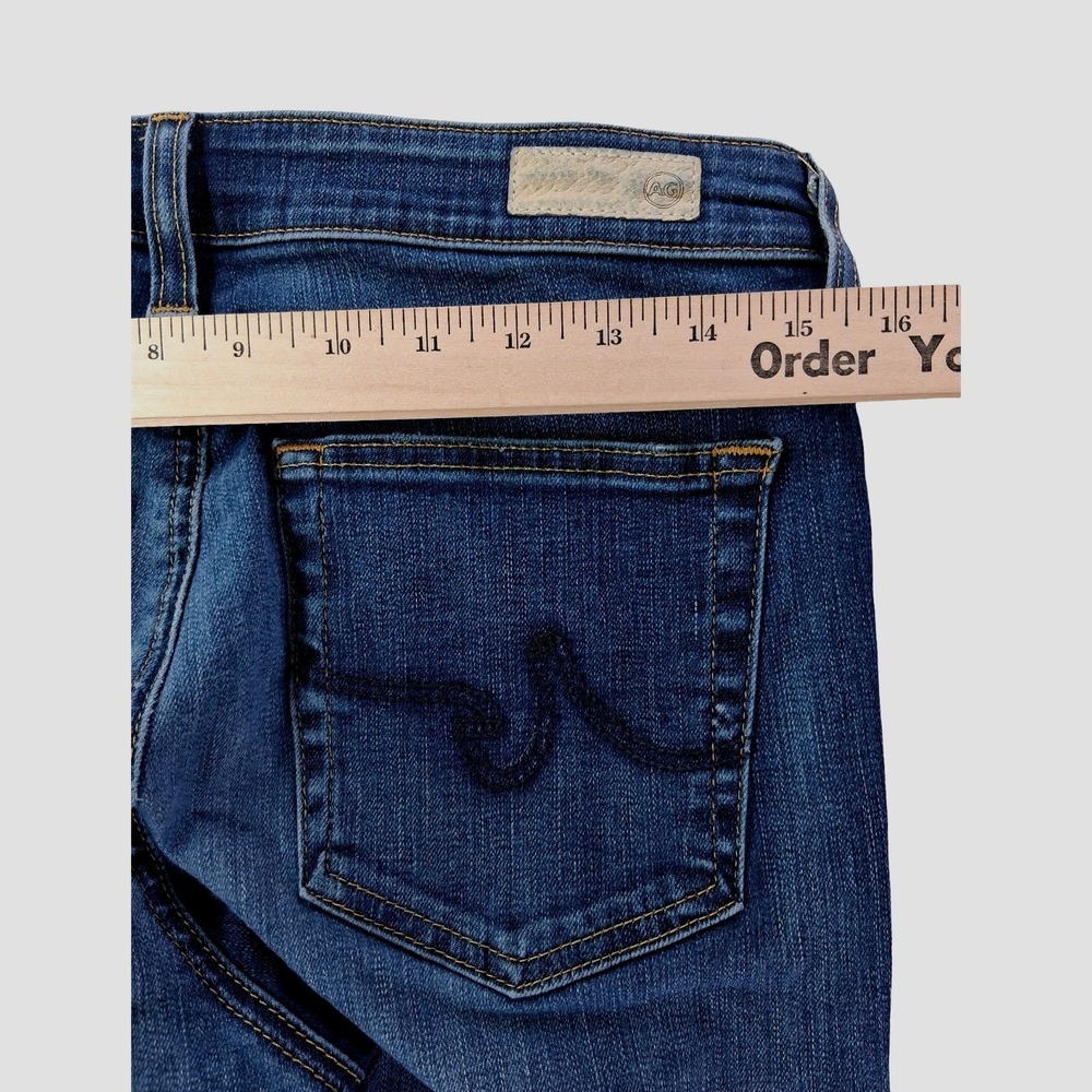 AG Farrah Skinny Ankle Jeans Womens 31R Blue Mid Rise Distressed Stretch Denim - Picture 10 of 11